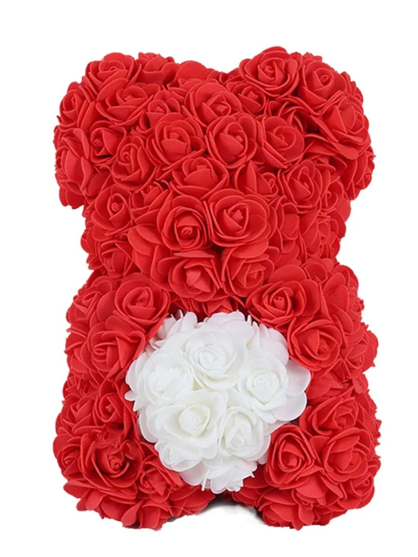 Artificial Rose Teddy Bear Rose Flowers Home Decor Valentine's Day Wedding Decora Anniversary 2024 Happy New Year(without box）