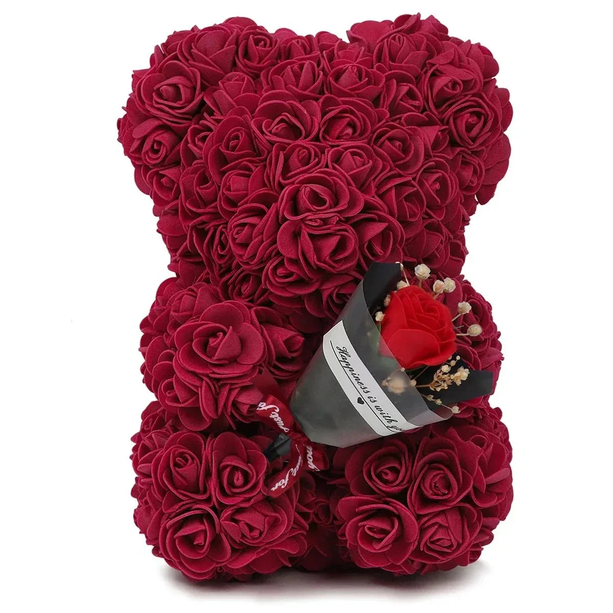 Artificial Rose Teddy Bear Rose Flowers Home Decor Valentine's Day Wedding Decora Anniversary 2024 Happy New Year(without box）