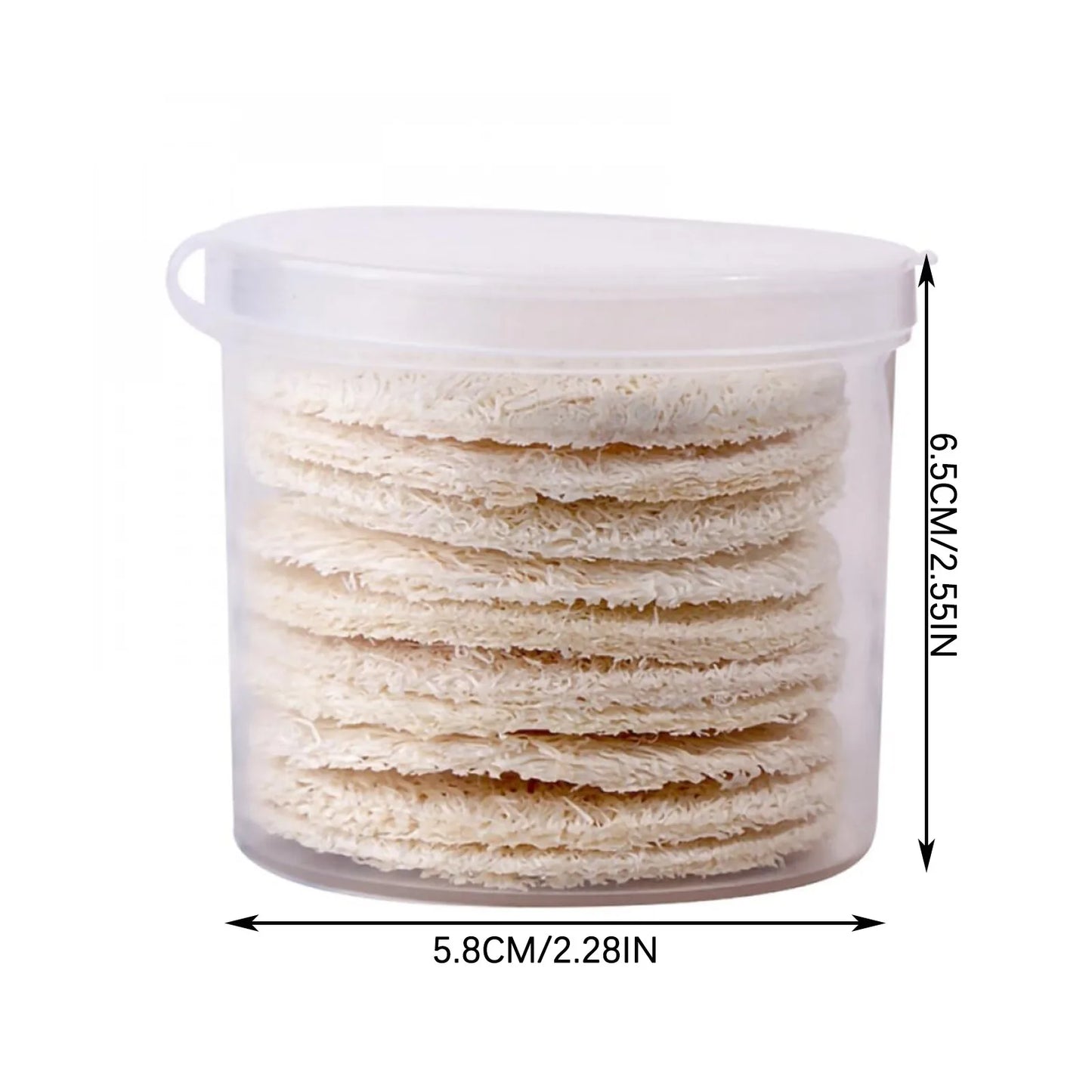 10Pcs Natural Luffa Facial Cleansing Pads