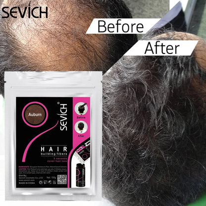 Sevich 10 Colors Hair Building Fibers Spray 100g Keratin Hair Fiber Refill Nozzle Applicator Pump For Hair Building Fiber Bottle