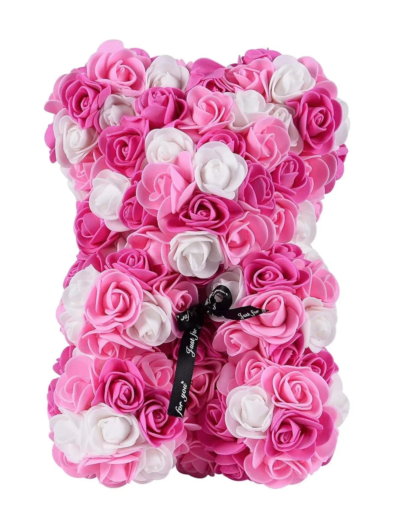 Artificial Rose Teddy Bear Rose Flowers Home Decor Valentine's Day Wedding Decora Anniversary 2024 Happy New Year(without box）