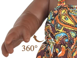 10 inch Black Baby Doll American African Black Girl Doll with Dress Realistic Reborn Baby Doll For Kids Silicone Toys Gift