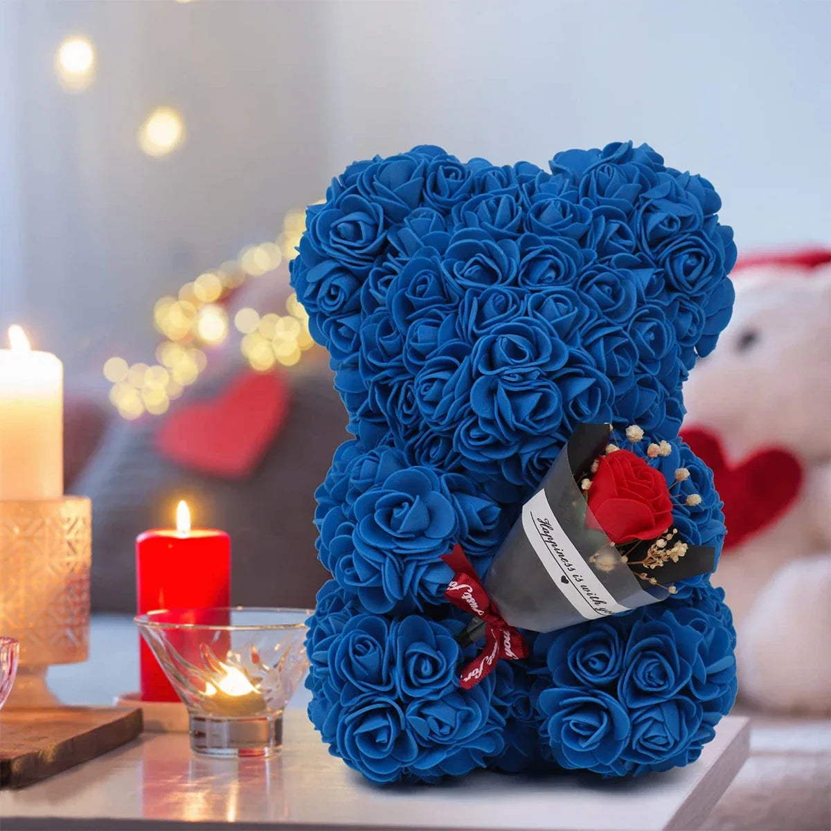 Mothers Day Mom Gifts Girlfriend Birthday Gifts Women Rose Teddy Bear Artificial Flower Anniversary Valentines Day Birthday Gift