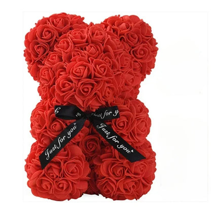 2024 New Artificial Flower Eternal Rose Teddy Bear for Mom Mother's Day Birthday Valentine's Day Anniversary Gifts & Decorations