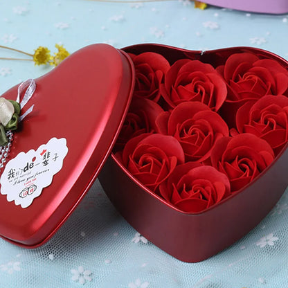 Rose Soap Flowers Scented Bath Body Petal Foam Artificial Flower DIY Wreath Valentine Wedding Gifts Bath Supply Leaves Girasoles