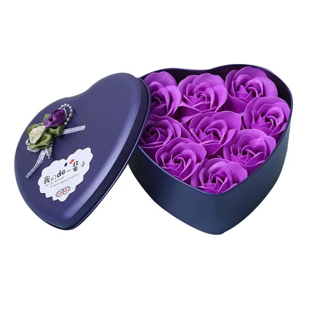 Rose Soap Flowers Scented Bath Body Petal Foam Artificial Flower DIY Wreath Valentine Wedding Gifts Bath Supply Leaves Girasoles