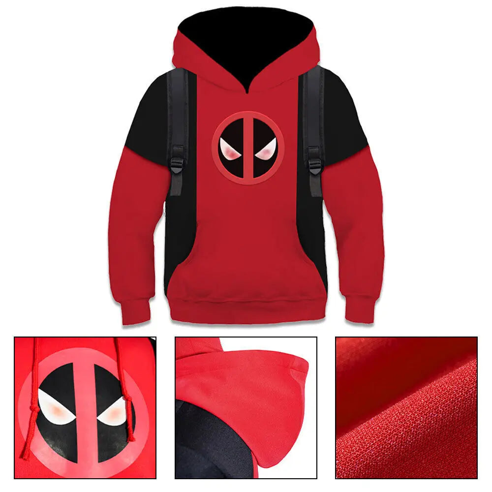 Hot Deadpool Woerine 3D Anime Jumpsuit Cosplay Christmas Kid Bodysuit