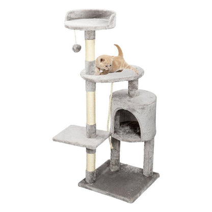 Large 4-story Cat Climbing Frame Cat Scratching Post Kitten Activity Center UK