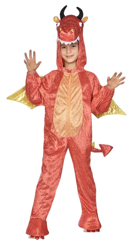 amscan Childs Red Fire Dragon Fancy Dress Costume - 3-4 Years / Amscan