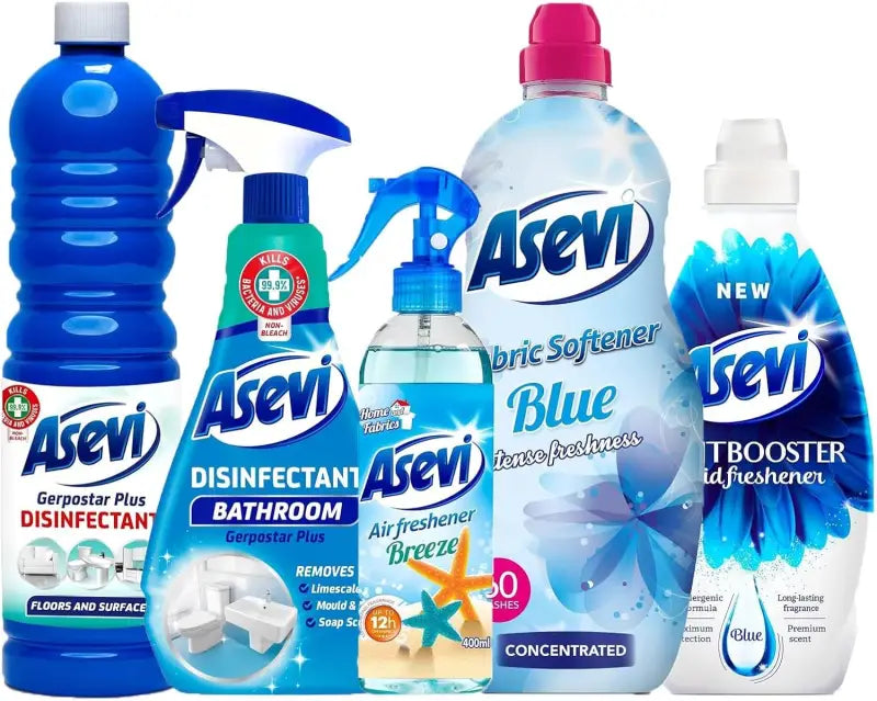 Asevi Bundle Spanish Cleaning Products for Home and Fabric Freshening