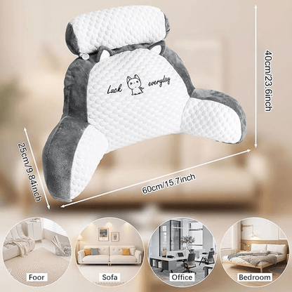 Bed Reading Lumbar Pillow Back Rest Lumbar Support Arm Seat Cushion Christmas UK