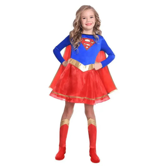 Super Girl Costume | Child Supergirl Costume | HAPPY STAFF SHOP