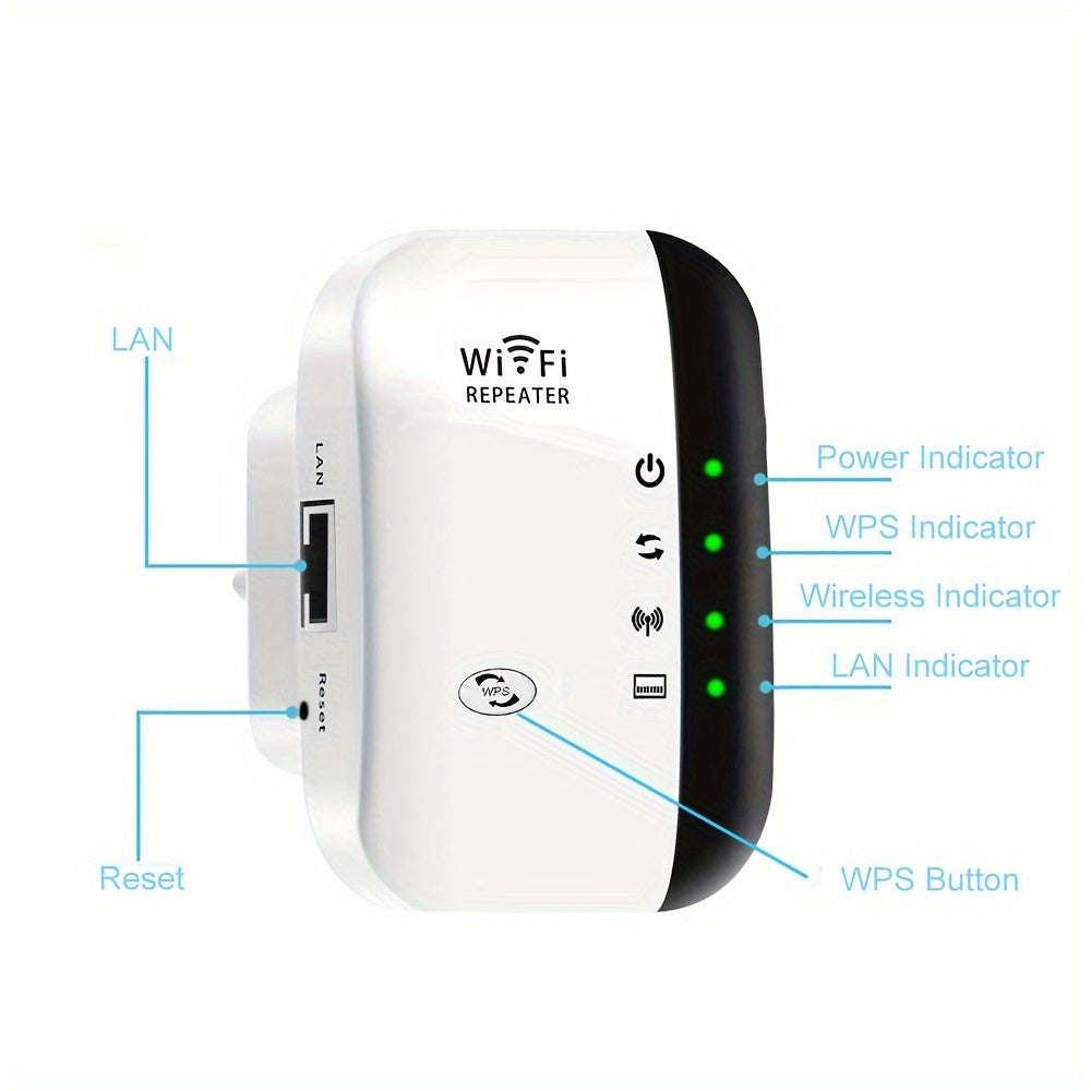 WiFi Signal Extender Range Repeater Booster 300Mbps Internet Amplifier UK Plug