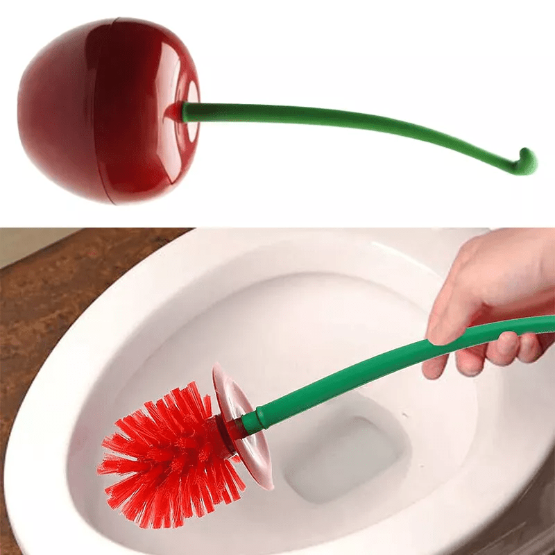 Cherry Shaped Toilet Brush And Holder Set Standing WC Bathroom Cleaning Brush UK