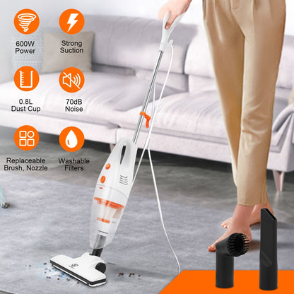 16Kpa SUPERLEX Bagless Hand-Held Stick Vacuum Cleaner - 4-In-1, HEPA Filter, 5M Wire, 600W, for Animal Hair, Carpet, Floor