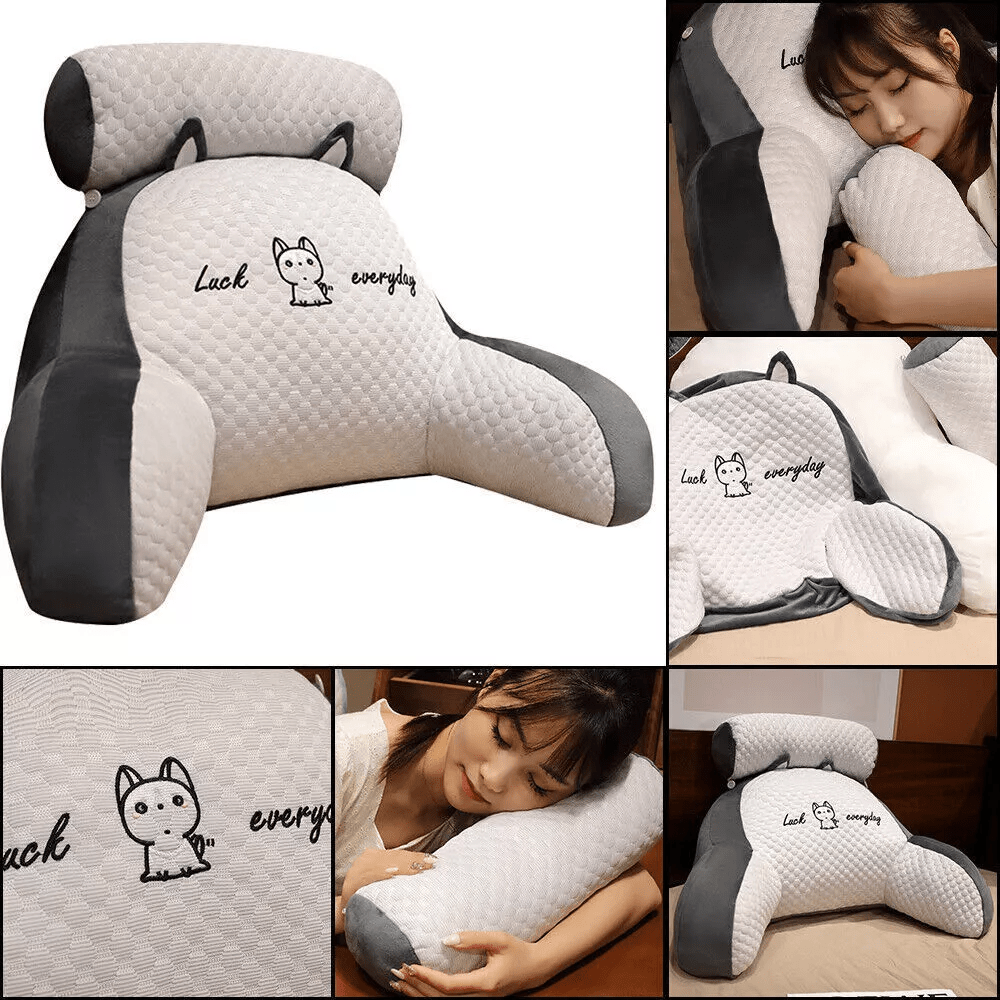 Bed Reading Lumbar Pillow Back Rest Lumbar Support Arm Seat Cushion Christmas UK