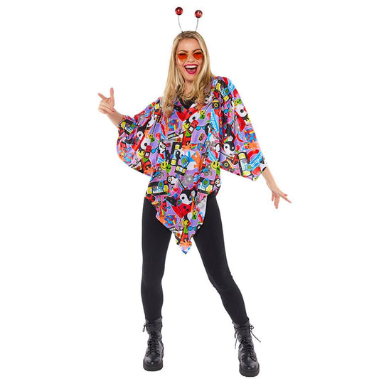 90s Retro Poncho - Adult Costume