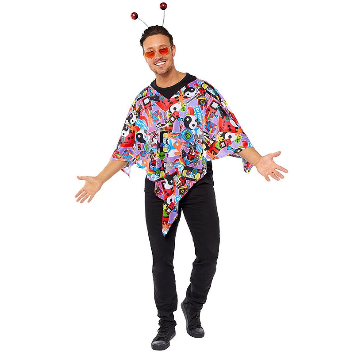 90s Retro Poncho - Adult Costume