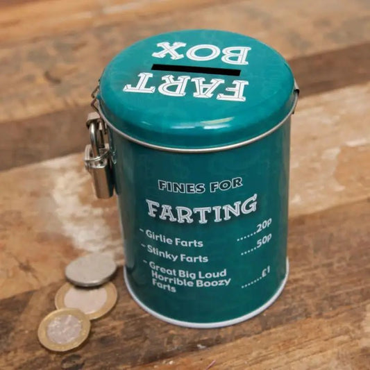 Farting Fines Tin: A Fun Way to Save Money and Collect - Tin