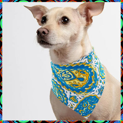 JpGdn 10pcs Pack Large Dog Bandanas Paisley Pattern Triangle Scarf for Medium Dogs Cats Rabbits Soft Bibs Washable Pet