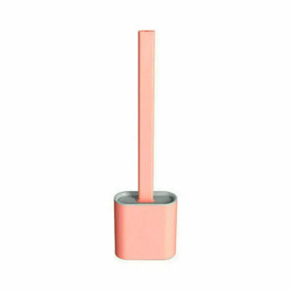 Silicone Toilet Brush with Holder Creative Cleaning - Pink