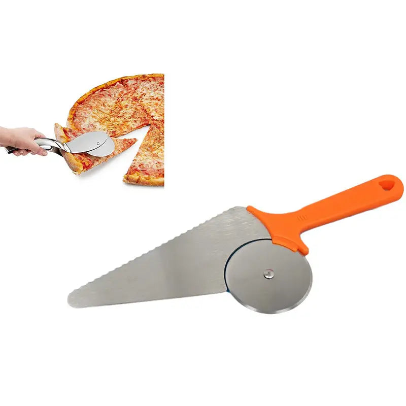 Stainless Steel Pizza Cutter with Plastic Handle 28cm Slice Server