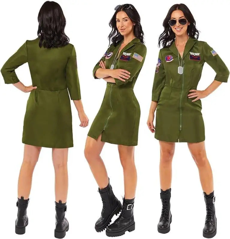 Gun Dress Costume | Top Gun Dress Outfit | HAPPY STAFF SHOP