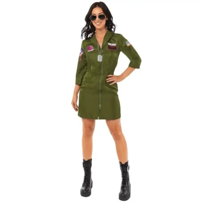 Gun Dress Costume | Top Gun Dress Outfit | HAPPY STAFF SHOP