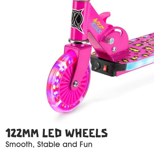 XOOTZ WILD RIDER LED SCOOTER - PINK