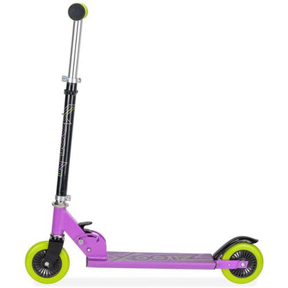 Xootz Kids' Folding Kick Scooter with Adjustable Handlebars - Purple