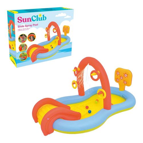 Sun Club 2.2M Slide Play Pool with Water Spray 98729