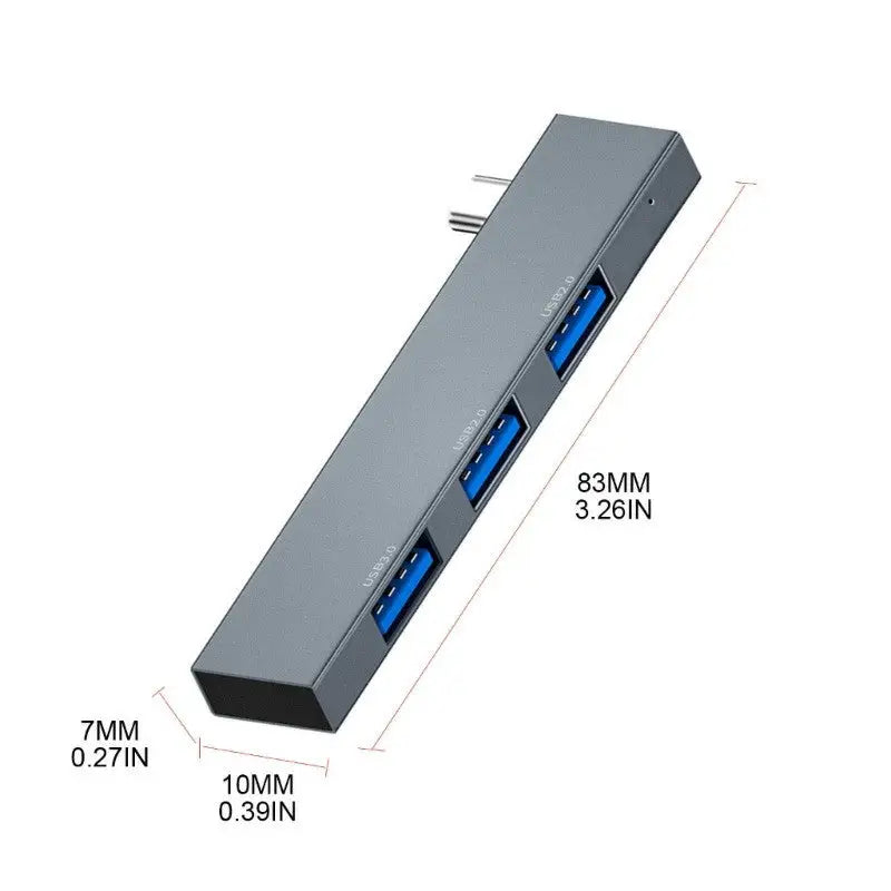 USB C to Hub 3 Ports 3.0 2.0 Port - Grey