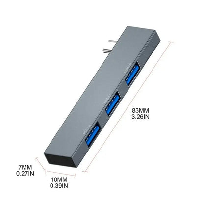 USB C to Hub 3 Ports 3.0 2.0 Port - Grey