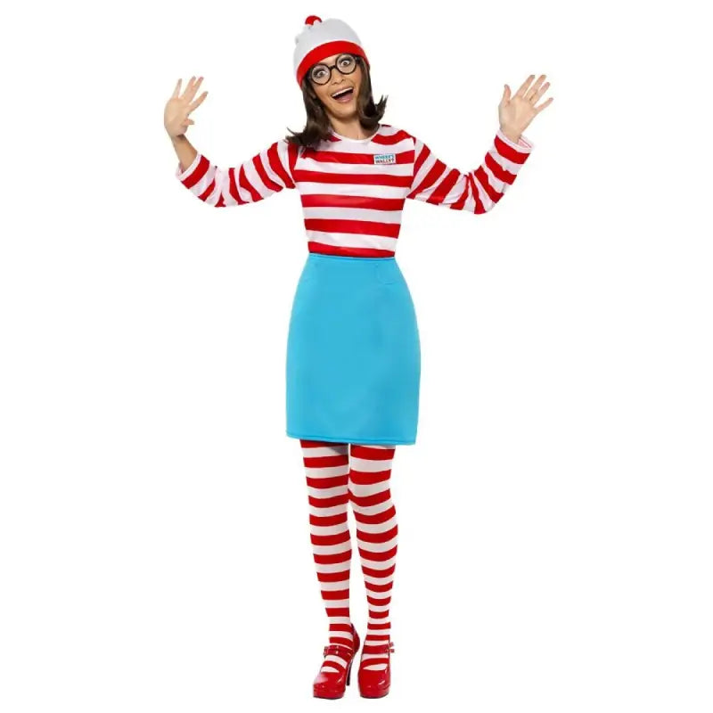 Wenda Adult Costume from Where’s Wally for Fancy-Dress Events - Wheres