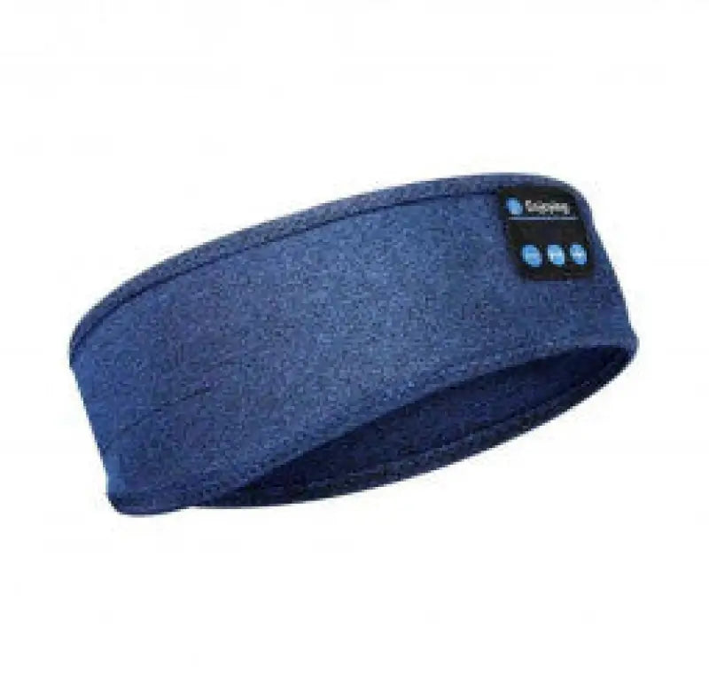 Wireless Bluetooth Headband Sleeping Eye Mask Headphones Headset Music Sports - Blue